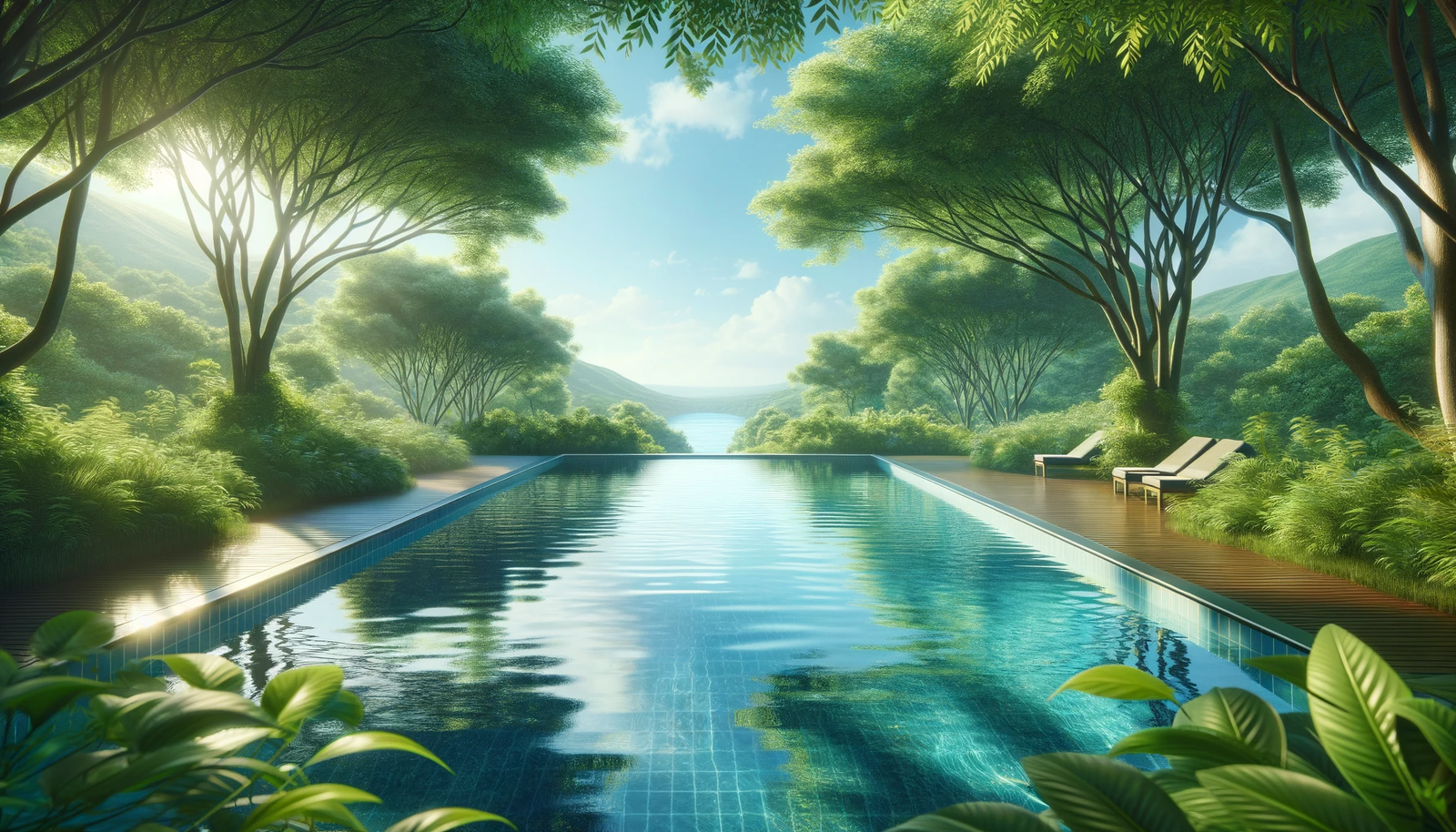 Serene swimming pool